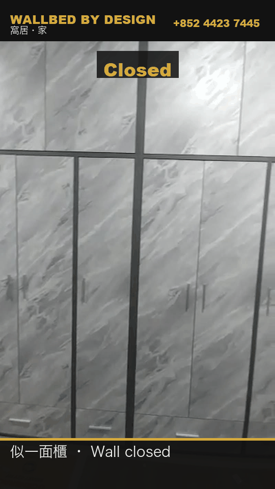 Wall bed mechanism vertical animation